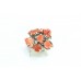 Ring Handcrafted 925 Sterling Silver Natural Coral Fossil Freeform Gem Stone